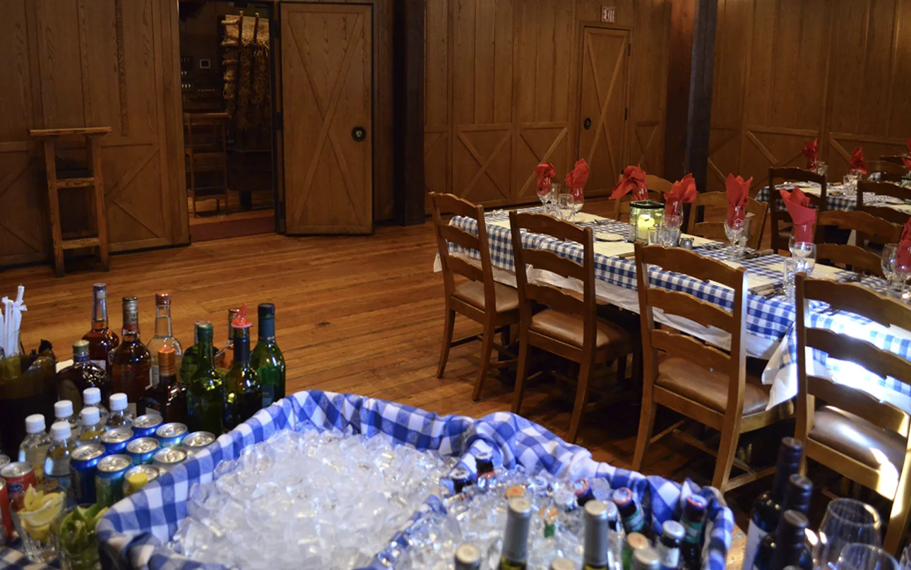 Restaurant bar and beverage selection